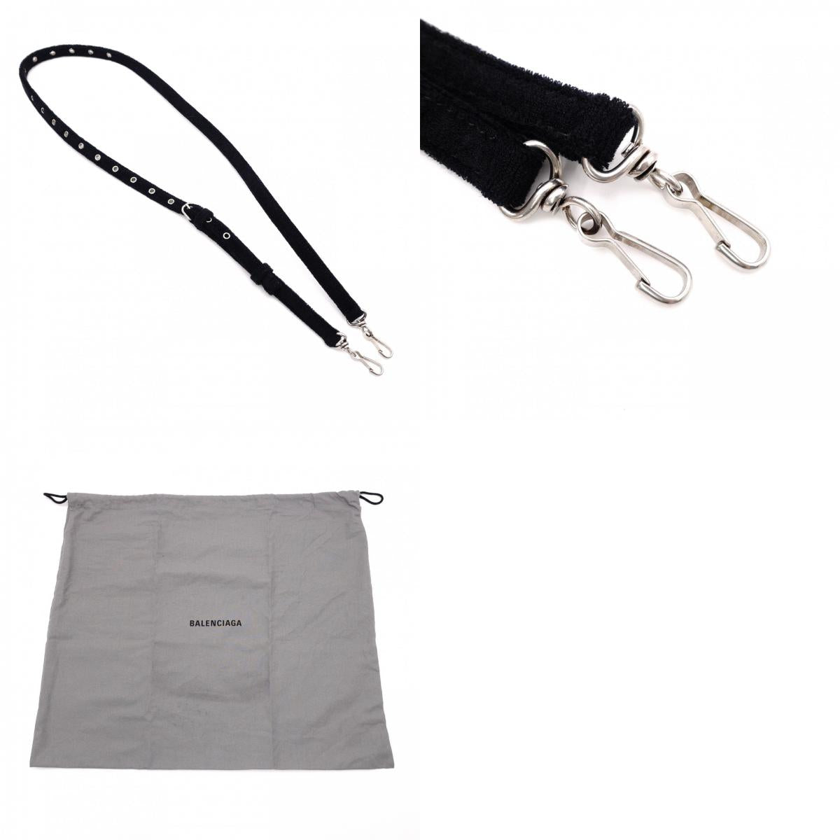 BALENCIAGA Bistro XS Handbag, Cotton, Black, 2-way crossbody