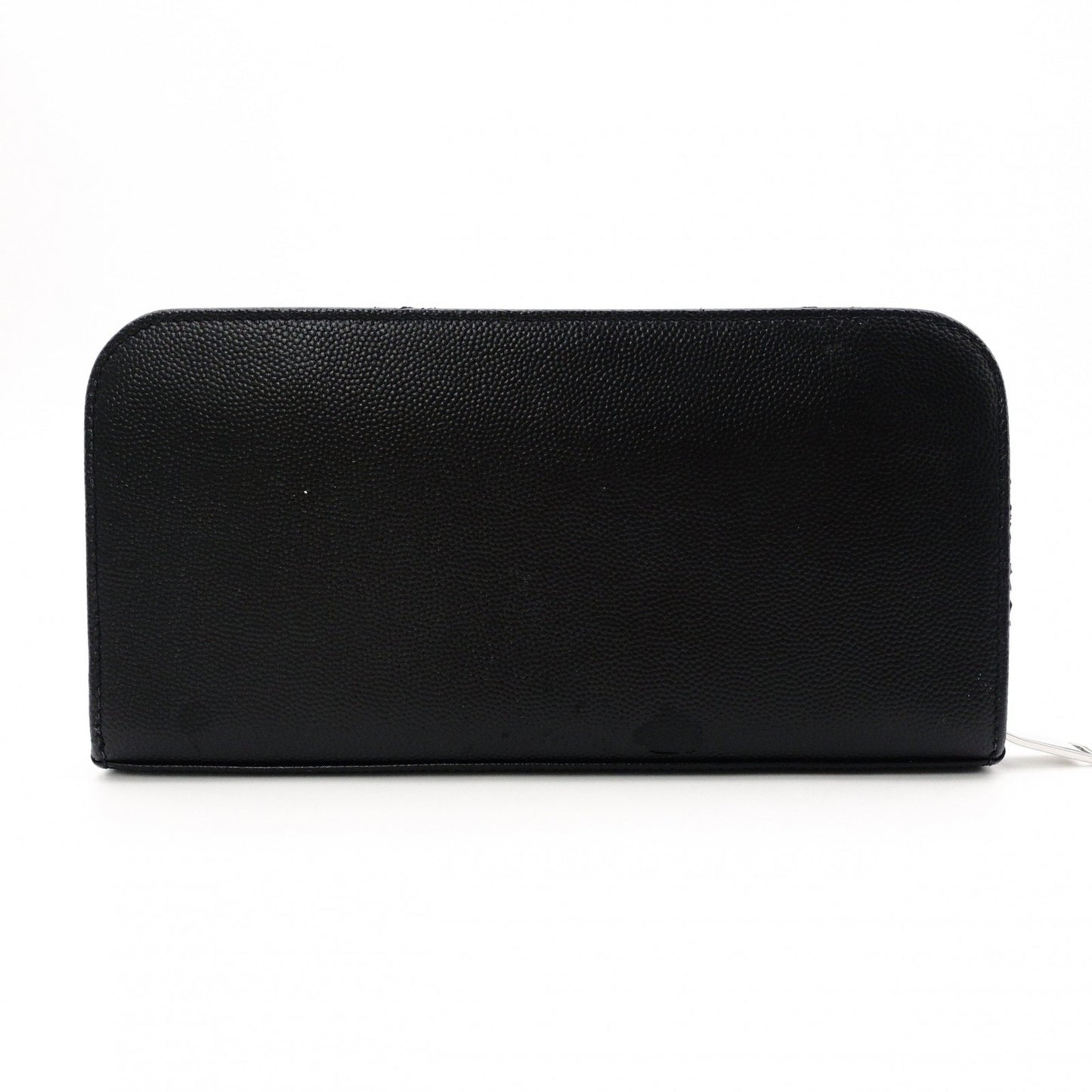 SAINT LAURENT Long Wallet, Leather, Black, Silver Hardware