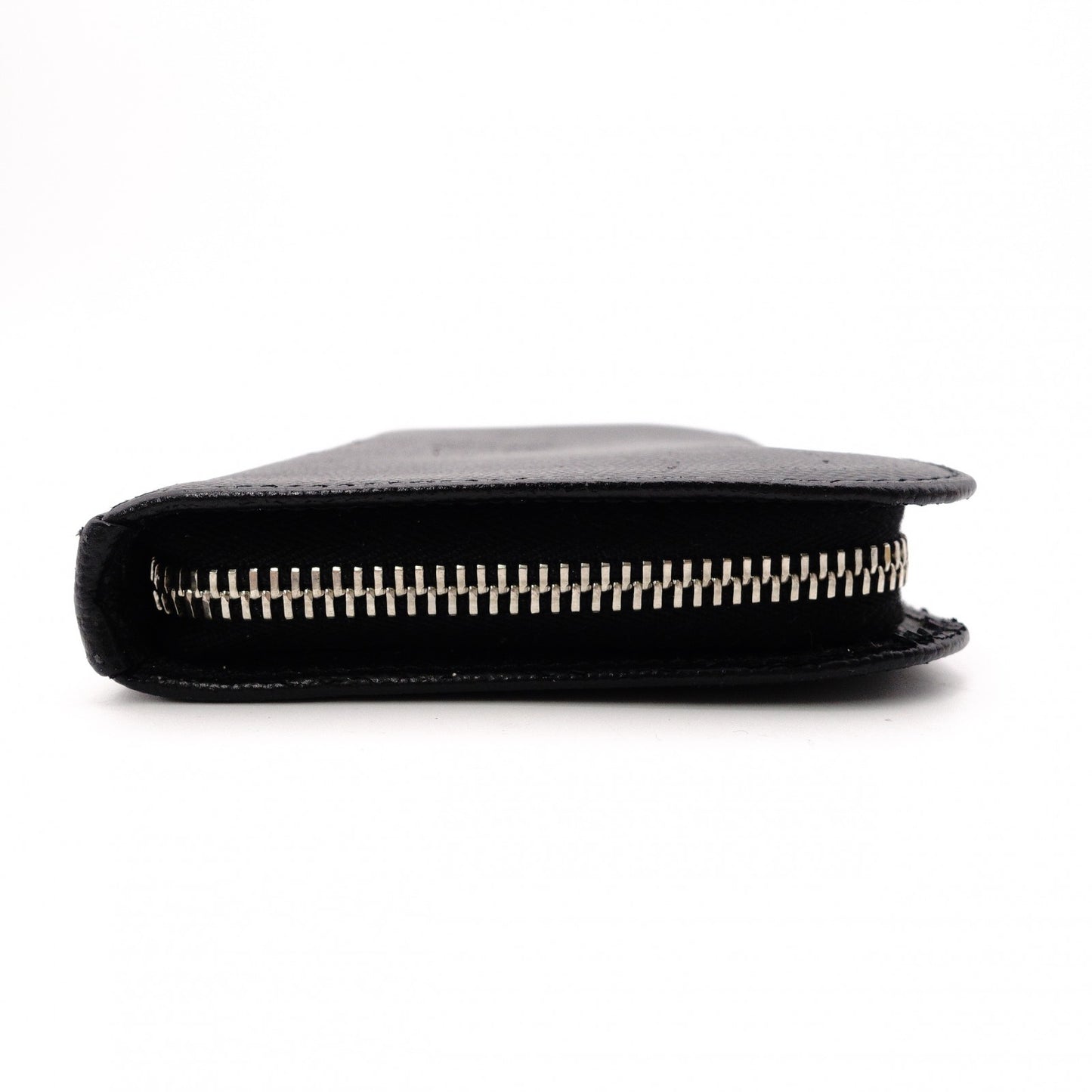 SAINT LAURENT Long Wallet, Leather, Black, Silver Hardware