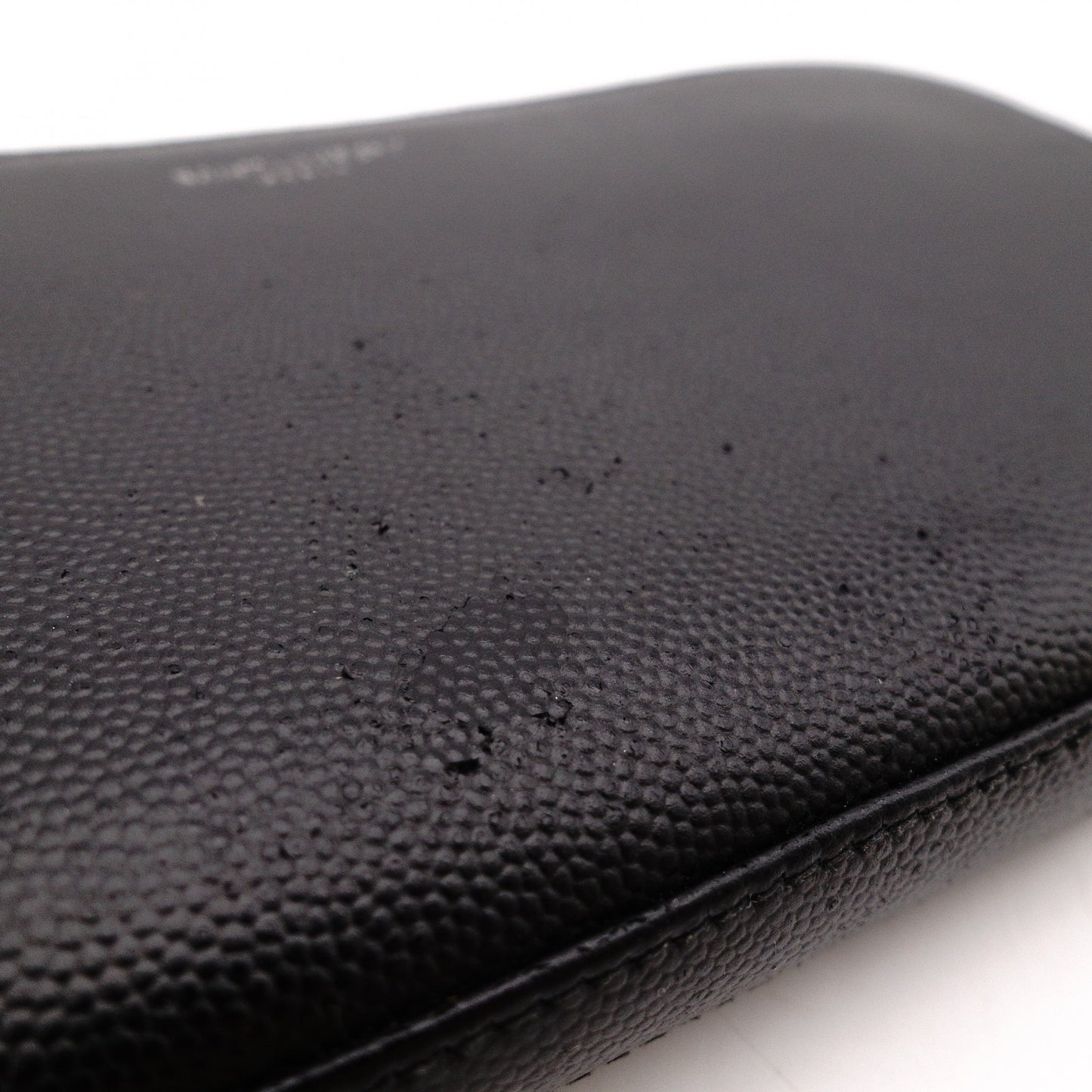 SAINT LAURENT Long Wallet, Leather, Black, Silver Hardware
