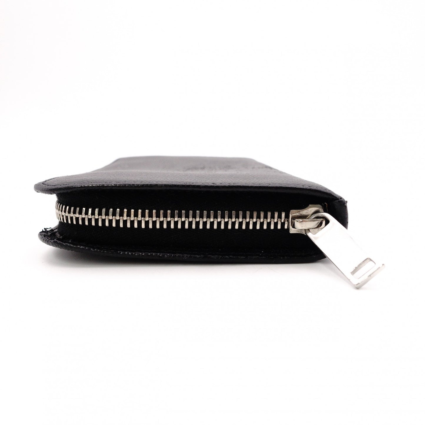 SAINT LAURENT Long Wallet, Leather, Black, Silver Hardware