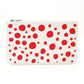 LOUIS VUITTON Neverfull Pouch Infinity Dot Yayoi Kusama Leather White × Red Pouch 7-12-104
