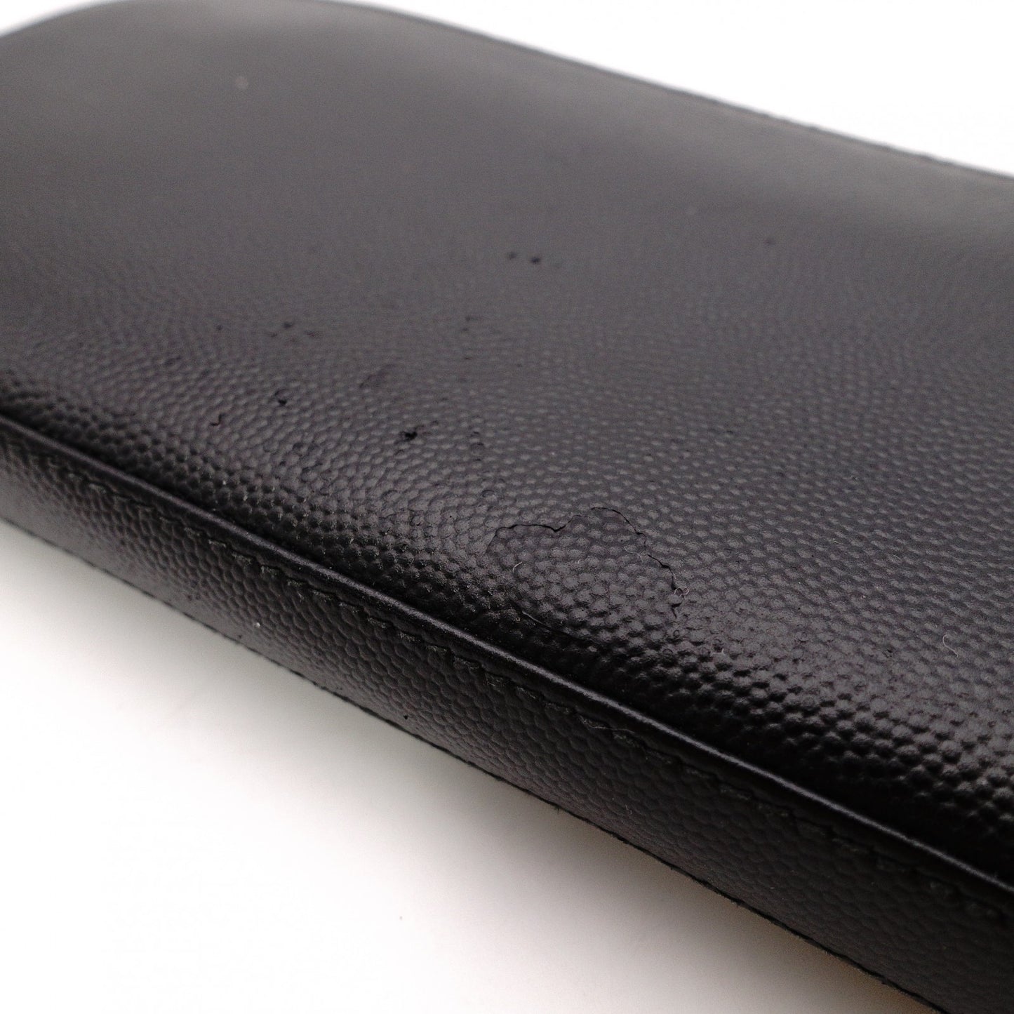 SAINT LAURENT Long Wallet, Leather, Black, Silver Hardware