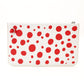 LOUIS VUITTON Neverfull Pouch Infinity Dot Yayoi Kusama Leather White × Red Pouch 7-12-104