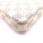 LOUIS VUITTON Pochette Félicie Damier Azur Shoulder Bag / PVC / Leather / White