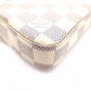 LOUIS VUITTON Pochette Félicie Damier Azur Shoulder Bag / PVC / Leather / White