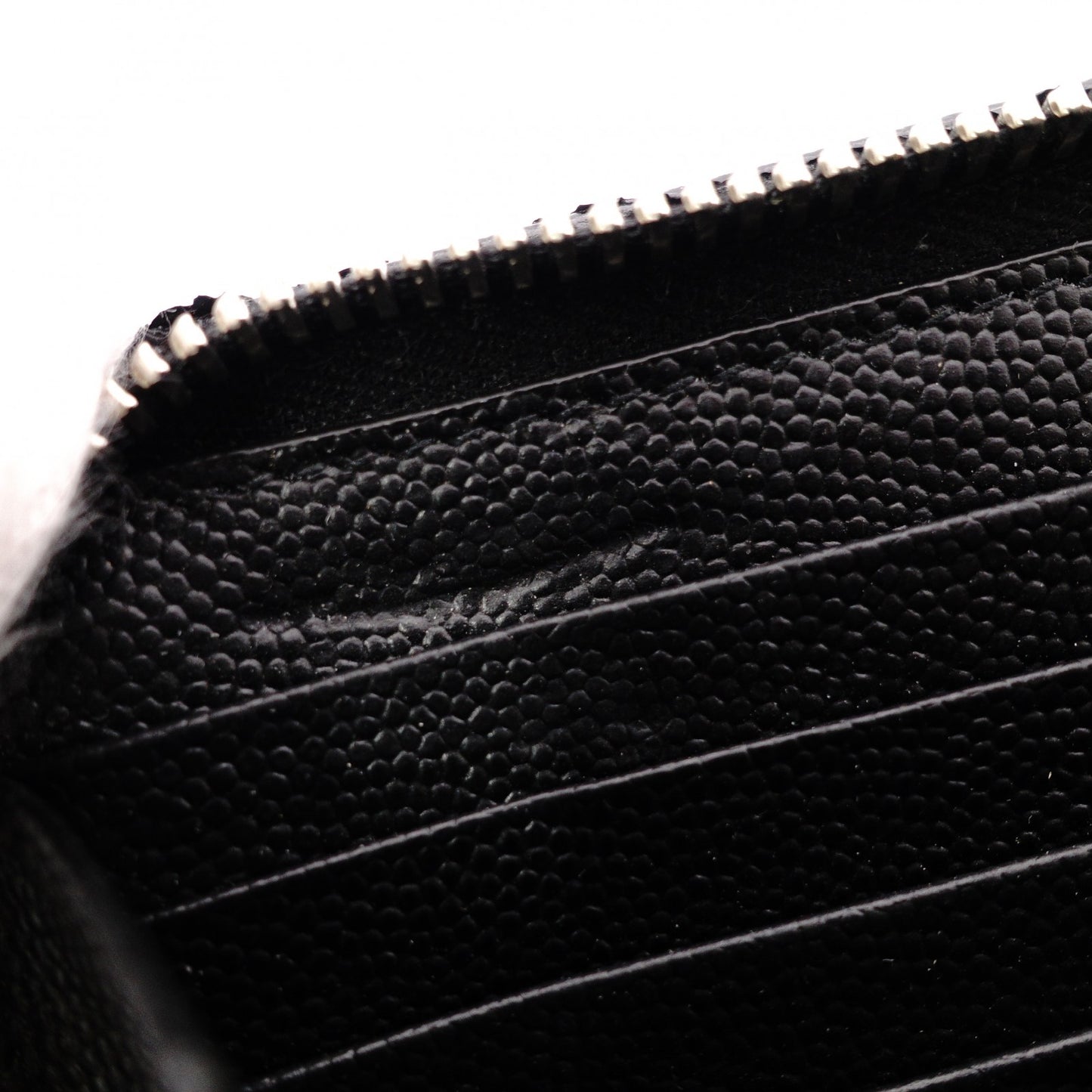 SAINT LAURENT Long Wallet, Leather, Black, Silver Hardware