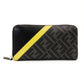 FENDI Diana Gor Zucca Long Wallet Zippy Wallet Men's Black × Gray PVC Leather Wallet R801430