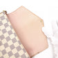 LOUIS VUITTON Pochette Félicie Damier Azur Shoulder Bag / PVC / Leather / White