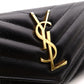 SAINT LAURENT Cassandra Long Wallet, Leather, Black, Flap Wallet, Gold Hardware