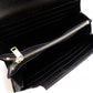 SAINT LAURENT Cassandra Long Wallet, Leather, Black, Flap Wallet, Gold Hardware