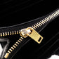 SAINT LAURENT Cassandra Long Wallet, Leather, Black, Flap Wallet, Gold Hardware