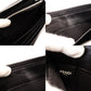FENDI Diana Gor Zucca Long Wallet Zippy Wallet Men's Black × Gray PVC Leather Wallet R801430