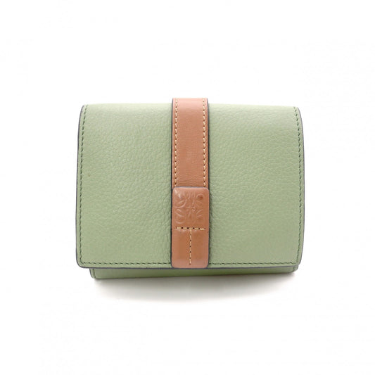 LOEWE Small Vertical Wallet, Tri-fold Wallet, Leather, Green