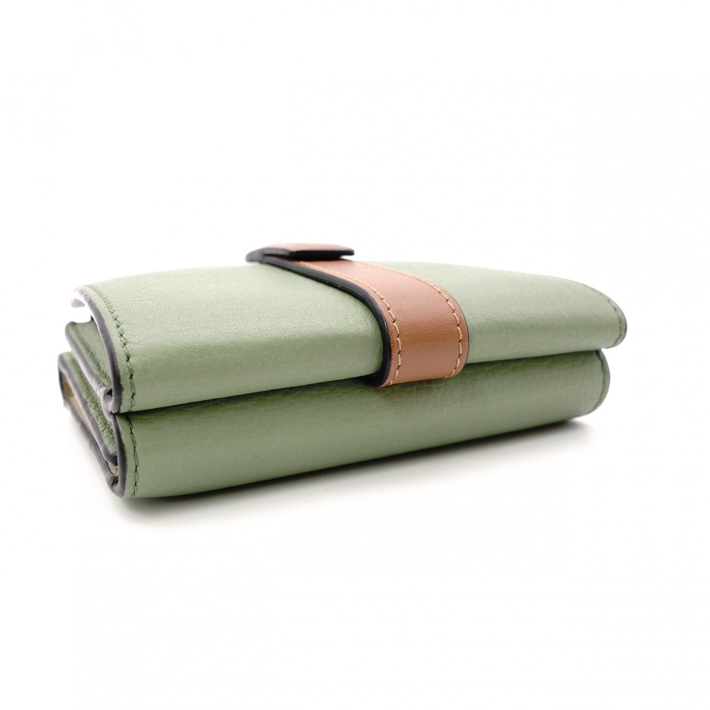 LOEWE Small Vertical Wallet, Tri-fold Wallet, Leather, Green