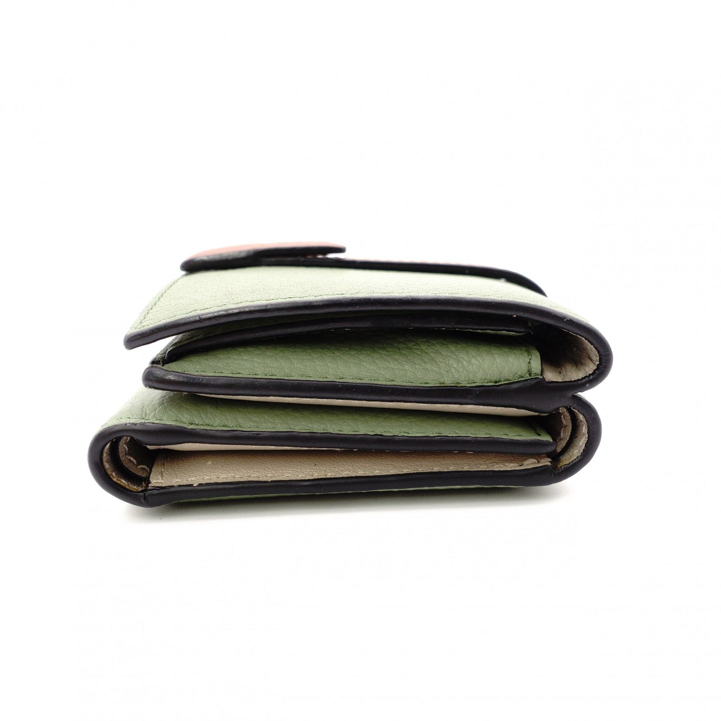 LOEWE Small Vertical Wallet, Tri-fold Wallet, Leather, Green