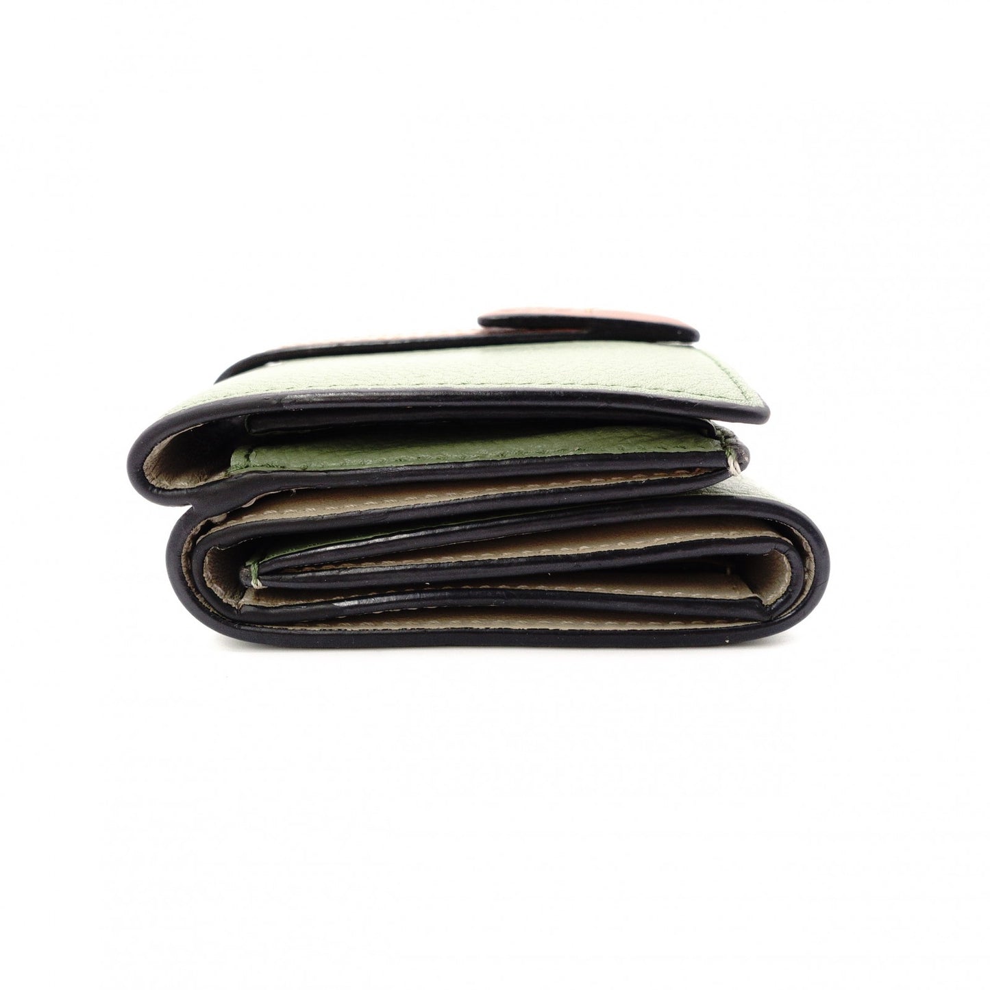 LOEWE Small Vertical Wallet, Tri-fold Wallet, Leather, Green