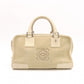 LOEWE Amazonas 28 Handbag, Suede/Leather, Beige Tones, Logo, Suede, Silver Hardware