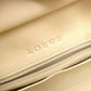 LOEWE Amazonas 28 Handbag, Suede/Leather, Beige Tones, Logo, Suede, Silver Hardware