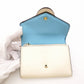 LOUIS VUITTON Pont Neuf Tri-fold Wallet, Leather, Blue and White, LV Logo