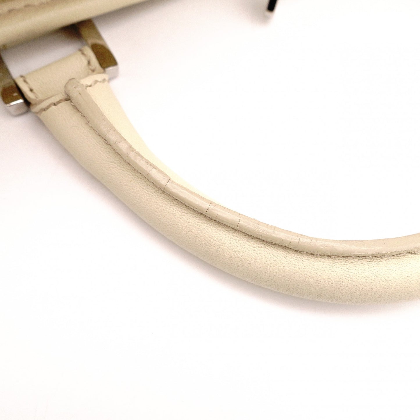LOEWE Amazonas 28 Handbag, Suede/Leather, Beige Tones, Logo, Suede, Silver Hardware