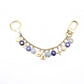 LOUIS VUITTON Chenille Bastille Pochette Clé Charm/Metal Blue-toned Bag Charm