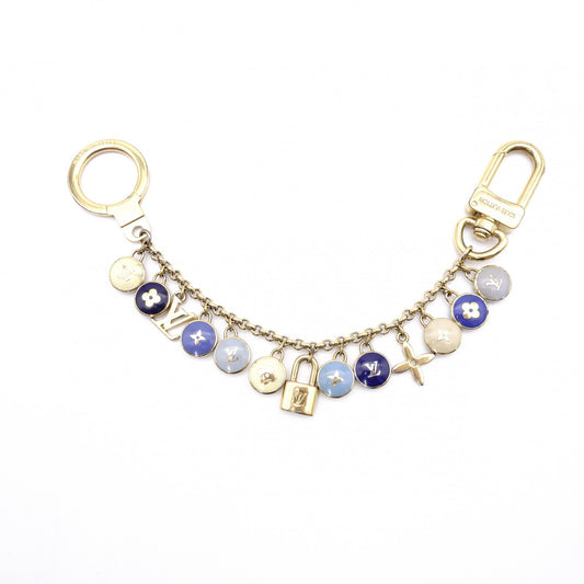 LOUIS VUITTON Chenille Bastille Pochette Clé Charm/Metal Blue-toned Bag Charm