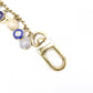 LOUIS VUITTON Chenille Bastille Pochette Clé Charm/Metal Blue-toned Bag Charm