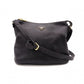 PRADA Vittello Dino Leather Shoulder Bag, Black Leather, Crossbody, Gold Hardware