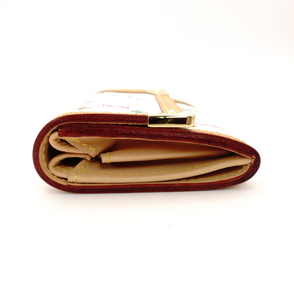 LOUIS VUITTON Monogram Multicolore Portemonnaie Bron Coin Case White-Tone PVC Leather R801017