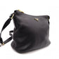 PRADA Vittello Dino Leather Shoulder Bag, Black Leather, Crossbody, Gold Hardware