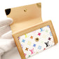 LOUIS VUITTON Monogram Multicolore Portemonnaie Bron Coin Case White-Tone PVC Leather R801017