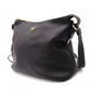 PRADA Vittello Dino Leather Shoulder Bag, Black Leather, Crossbody, Gold Hardware