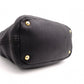 PRADA Vittello Dino Leather Shoulder Bag, Black Leather, Crossbody, Gold Hardware