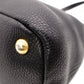 PRADA Vittello Dino Leather Shoulder Bag, Black Leather, Crossbody, Gold Hardware