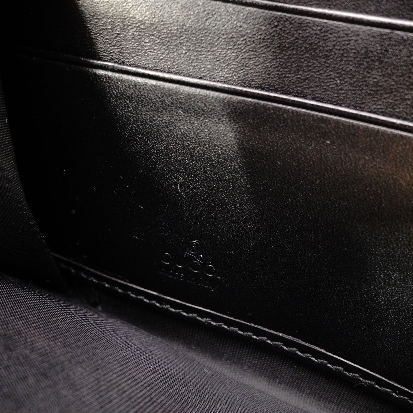 GUCCI Imprime Long Wallet, Leather, Black, Men's, Comes with Box, Logo, Silver Hardware