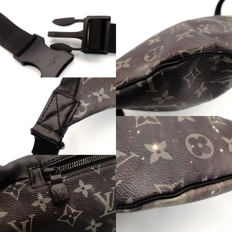 LOUIS VUITTON Bum Bag Monogram Galaxy Discovery Gray PVC Leather Men's 7-8-582