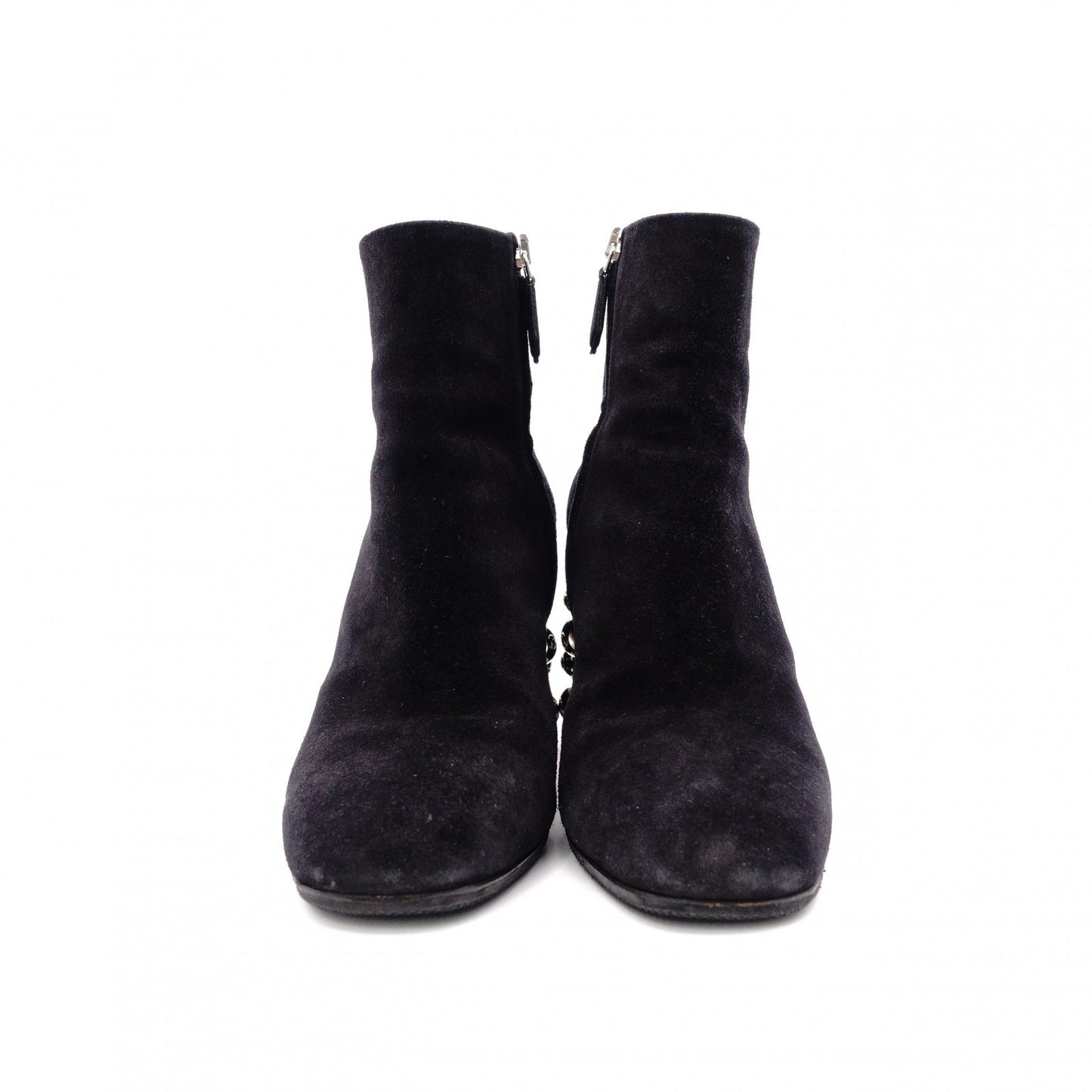 MIUMIU Miu Miu Boots, Suede, Black, Women's, Size 37