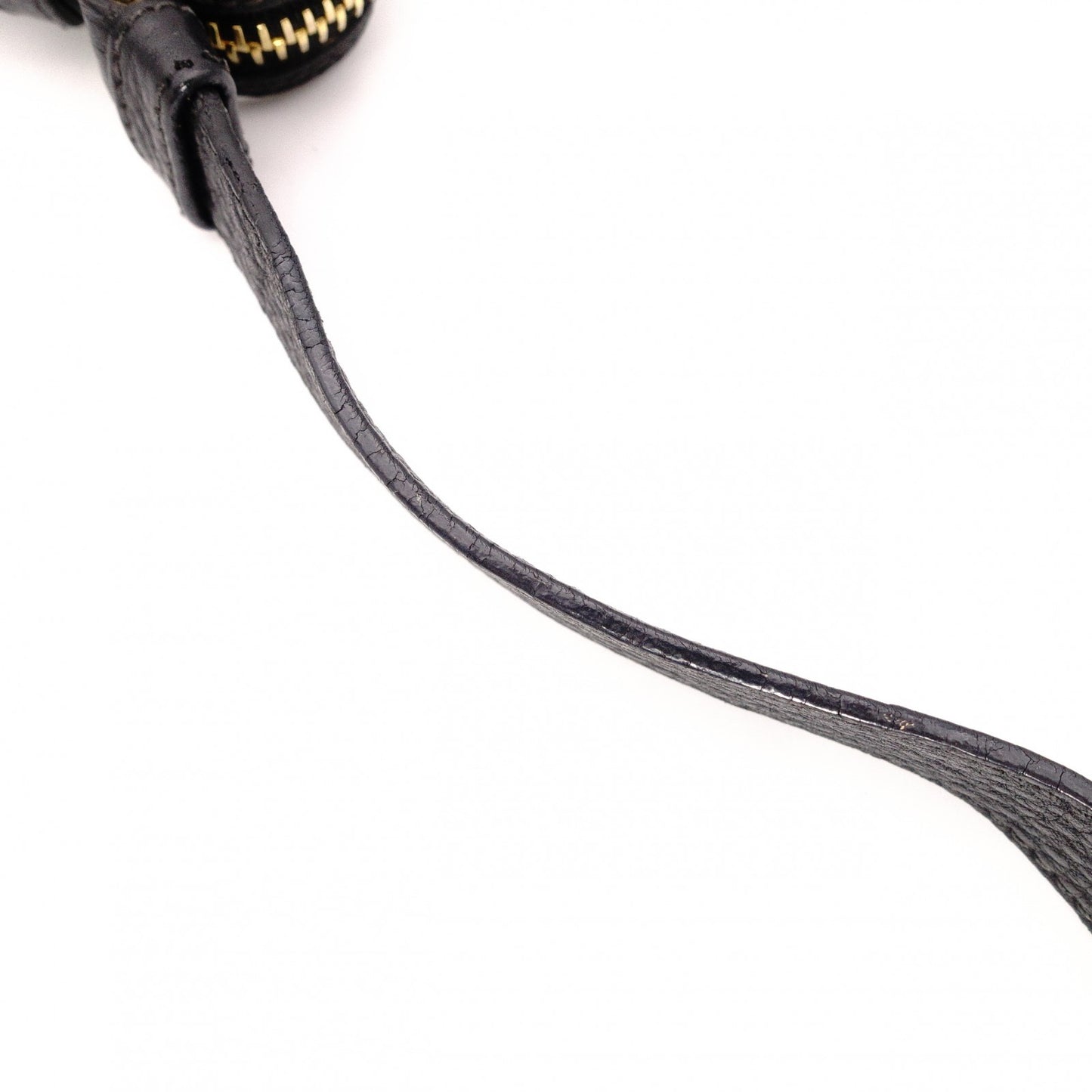 PRADA Vittello Dino Leather Shoulder Bag, Black Leather, Crossbody, Gold Hardware