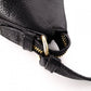 PRADA Vittello Dino Leather Shoulder Bag, Black Leather, Crossbody, Gold Hardware
