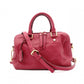LOUIS VUITTON Speedy 25 Bandoulière Monogram Implant Handbag, Leather, Red, 2-Way