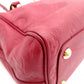 LOUIS VUITTON Speedy 25 Bandoulière Monogram Implant Handbag, Leather, Red, 2-Way