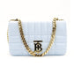 Burberry Chain Shoulder Bag Leather Light Blue TB Logo Crossbody 7-9-442