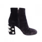 MIUMIU Miu Miu Boots, Suede, Black, Women's, Size 37
