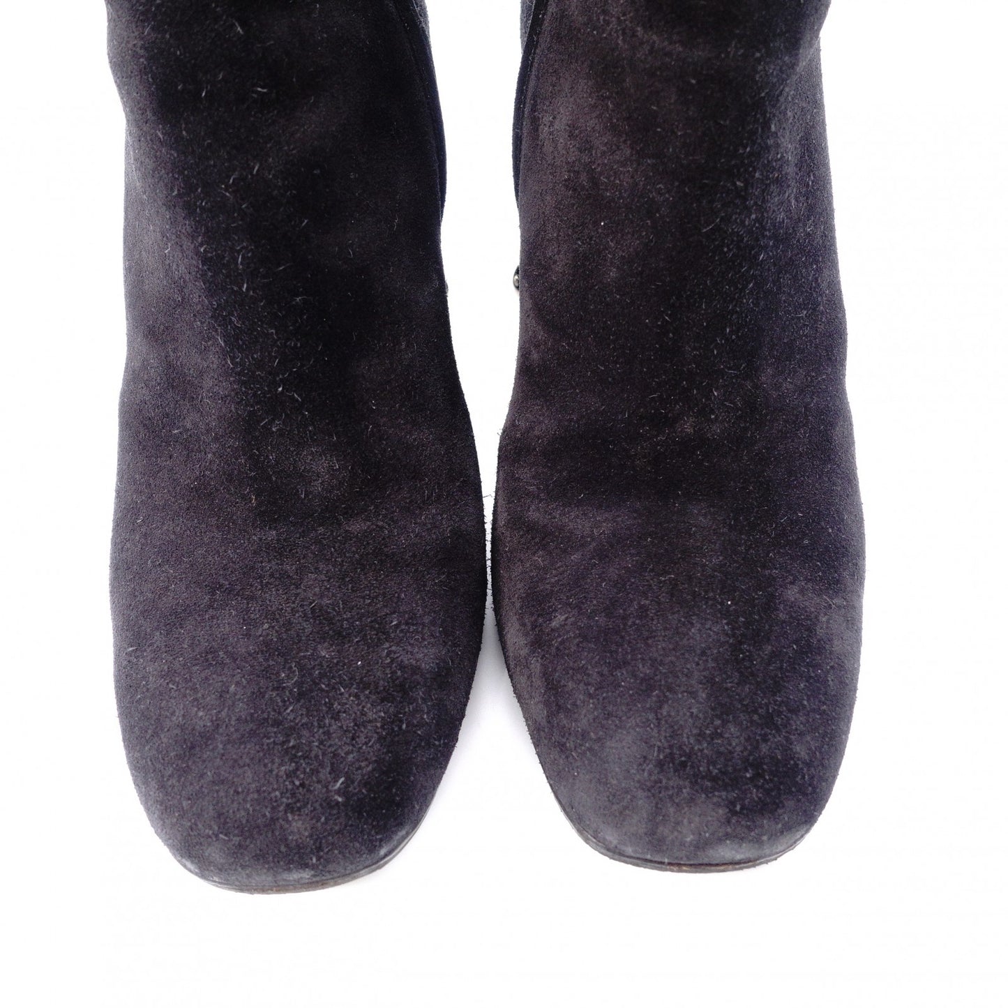 MIUMIU Miu Miu Boots, Suede, Black, Women's, Size 37