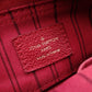 LOUIS VUITTON Speedy 25 Bandoulière Monogram Implant Handbag, Leather, Red, 2-Way