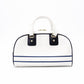 Christian Dior Small Bowling Bag Vibe Handbag, Leather, White, 2-Way