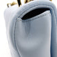 Burberry Chain Shoulder Bag Leather Light Blue TB Logo Crossbody 7-9-442