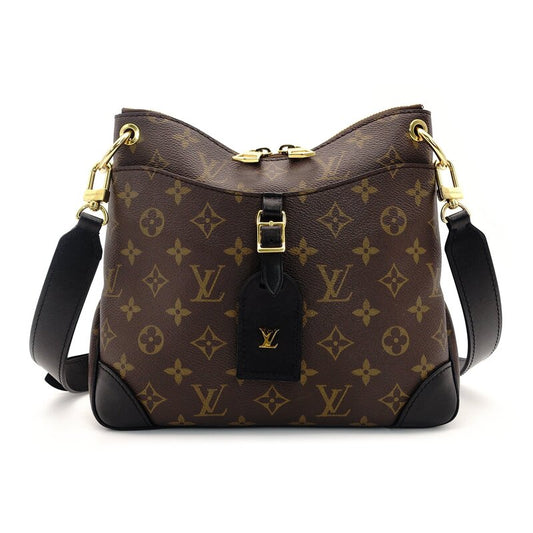 LOUIS VUITTON Odeon NM PM M45353 Monogram Shoulder Bag Brown × Black 7-8-142