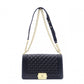 CHANEL Lambskin Boy Chanel 25 Shoulder Bag, Leather, Black with Gold Hardware